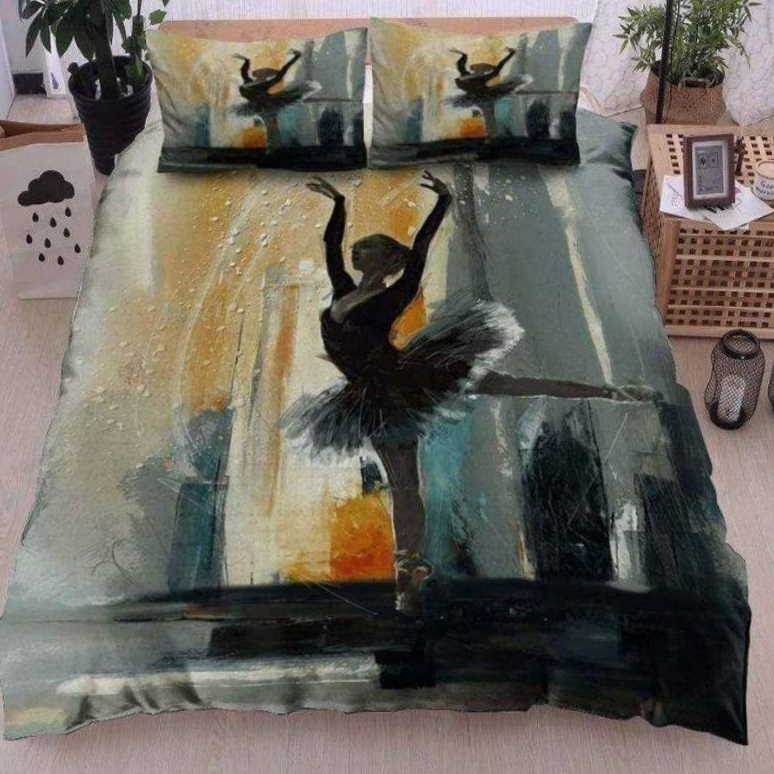 Ballerina Ballet Girl Dancing 3D Bedding Set