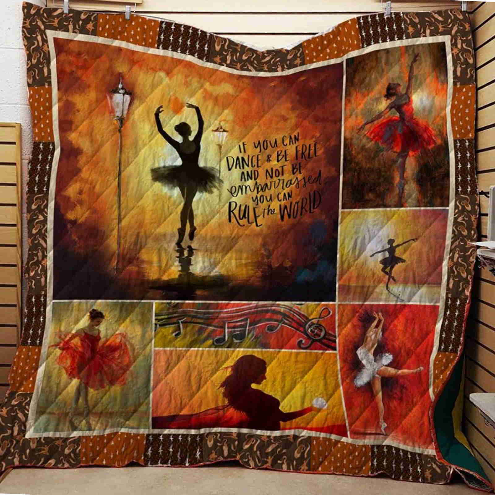 Ballet You Can Dance and Be Free 3D Quilt Blanket