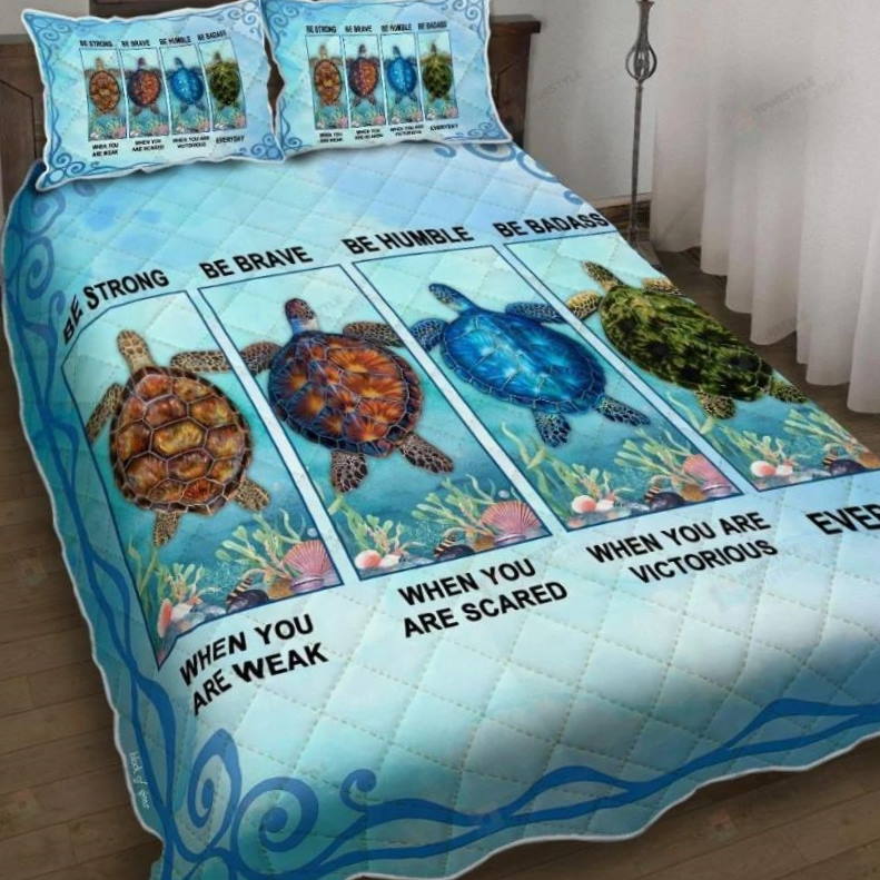 Be Strong Brave Humble Turtle 3D Bedding Set