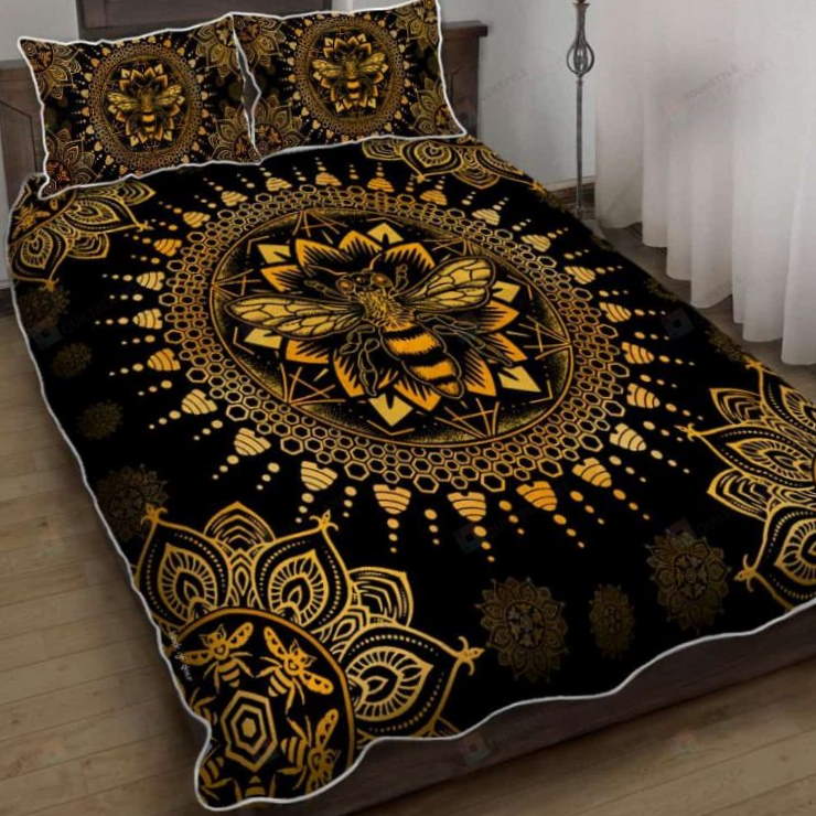 Bee Mandala  All Over Printed Bedding Set