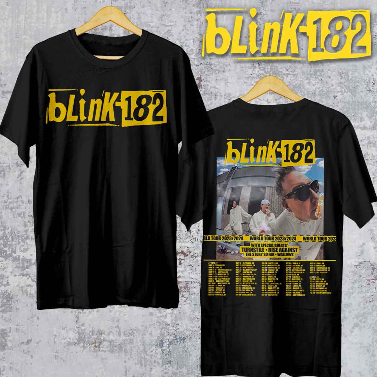 Blink-182 Reunite With Tom DeLonge World Tour 2023-2024 Unisex T-Shirt