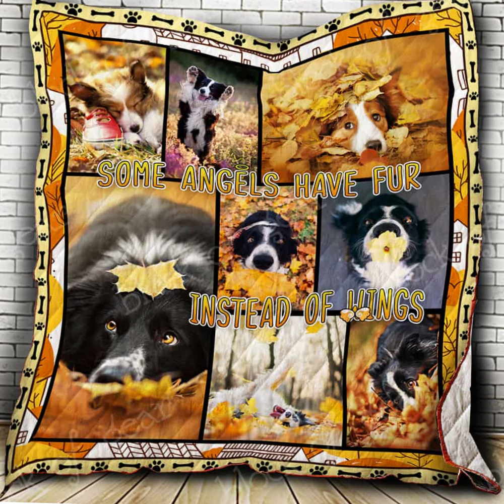 Border Collie Autumn 3D Quilt Blanket