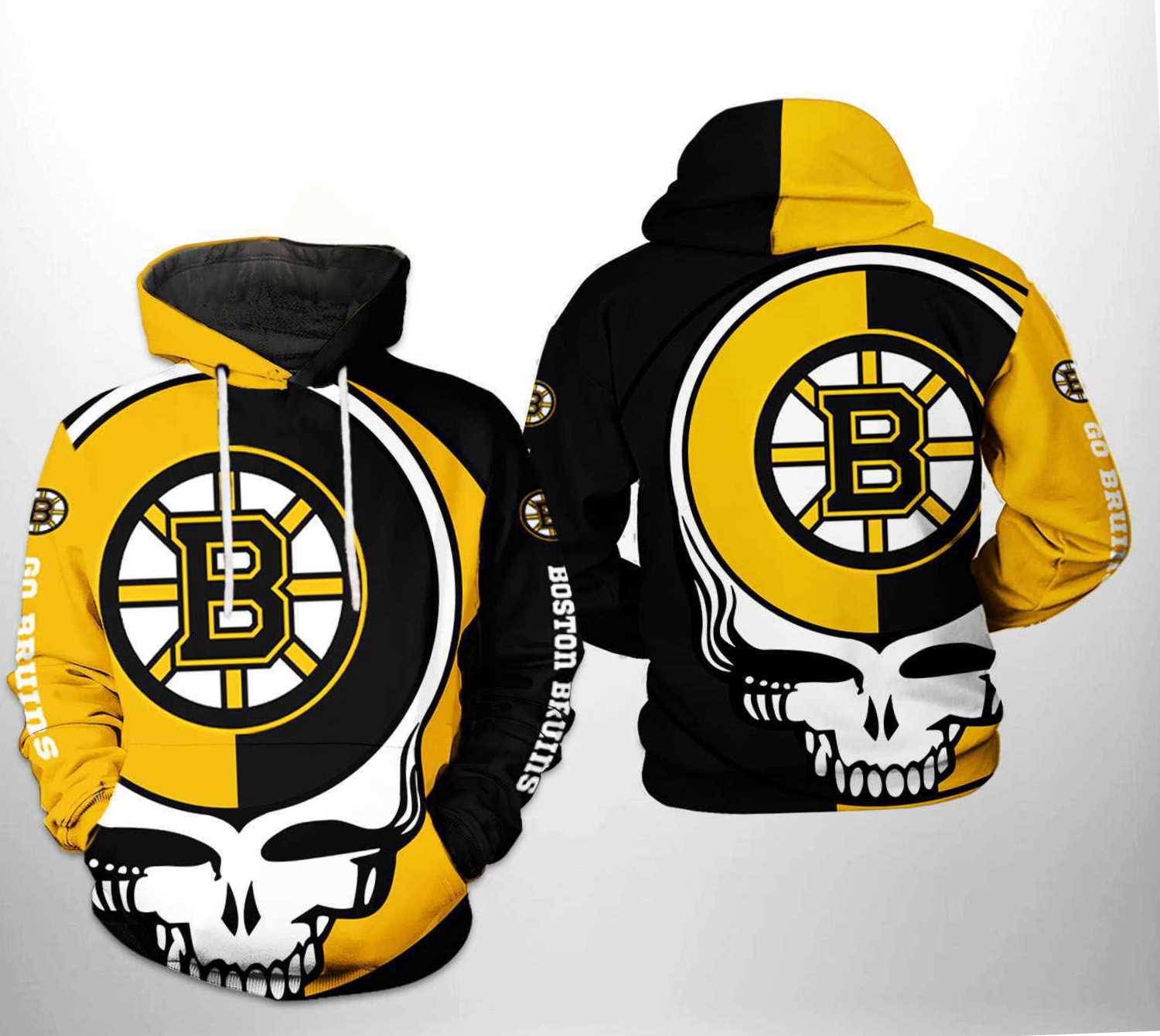 Boston Bruins NHL Grateful Dead 3D Hoodie Zipper Hoodie