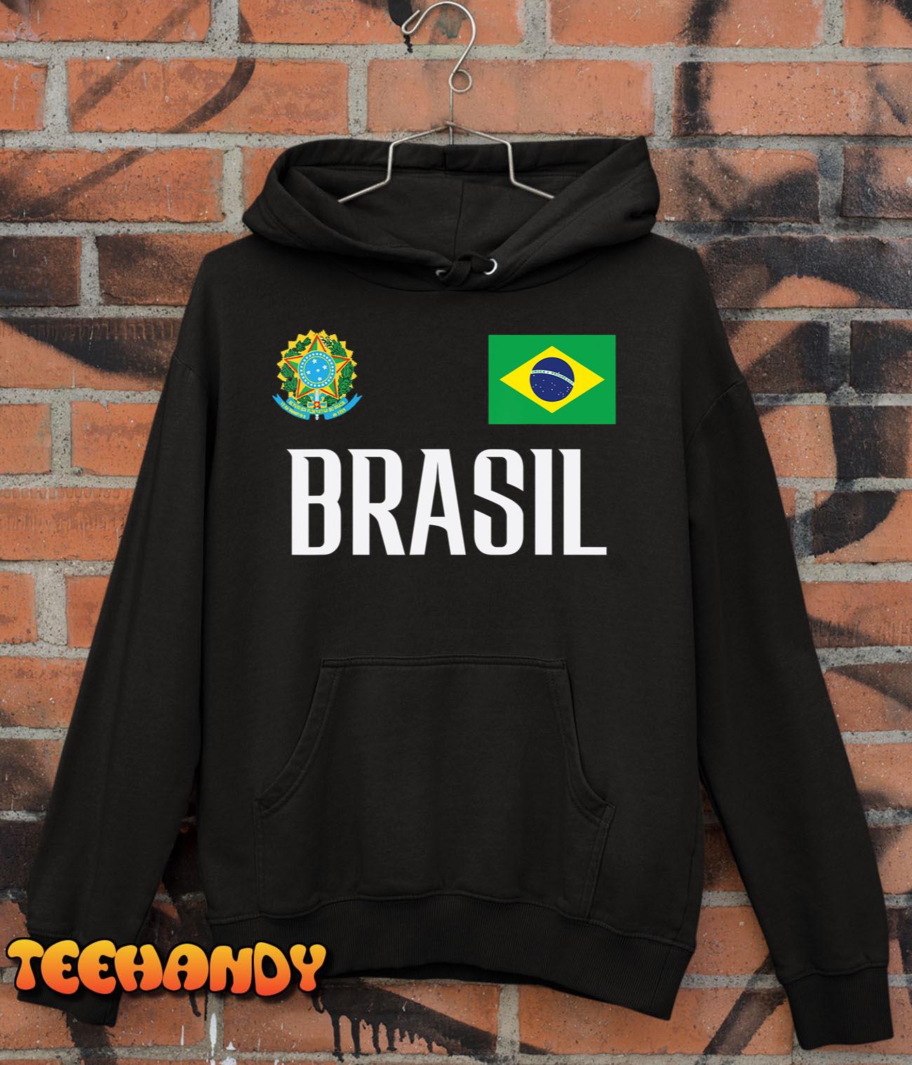 Brasil Flag Brazil Football Soccer Fan Men Women T-Shirt