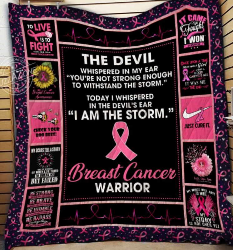 Breast Inspirational Quotes 3D Quilt Blanket