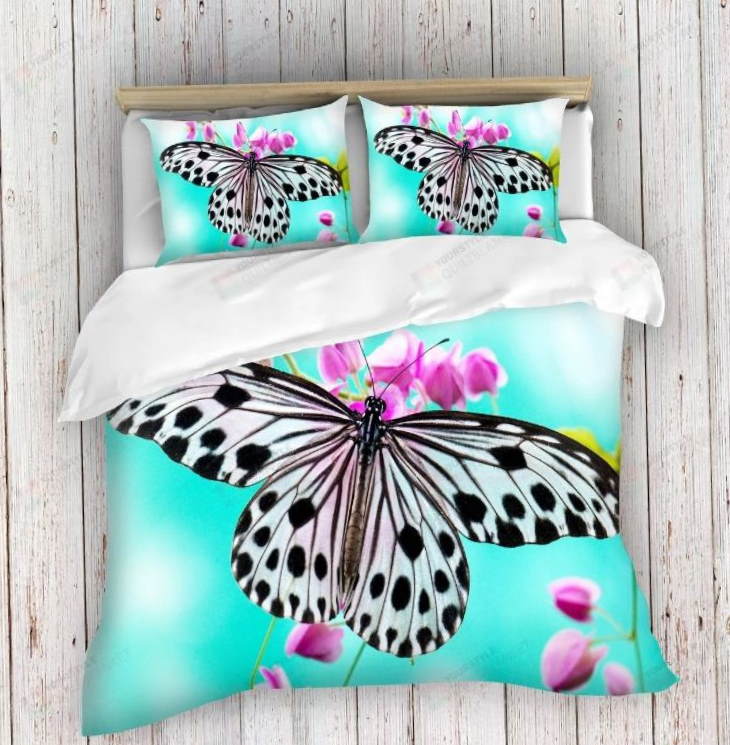 Butterfly Aqua All Over Printed 3D Bedding Set