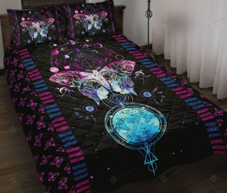 Butterfly Geometric Tattoos 3D Bedding Set