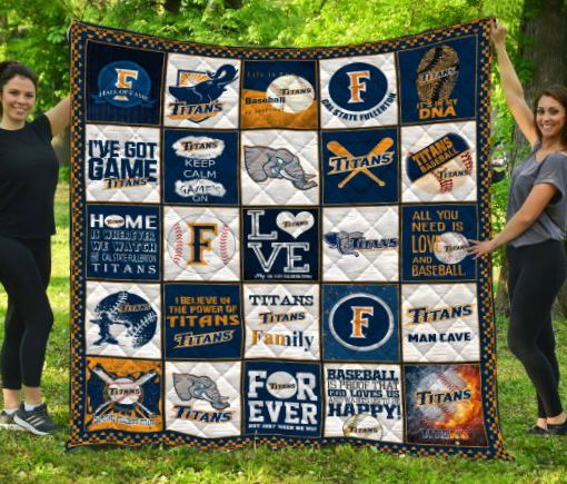 Cal State Fullerton Titans 3D Quilt Blanket