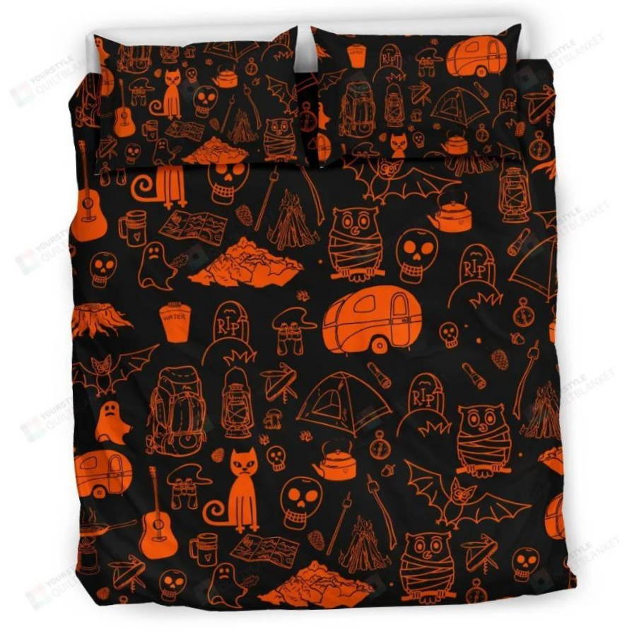 Camping Halloween 3D Bedding Set