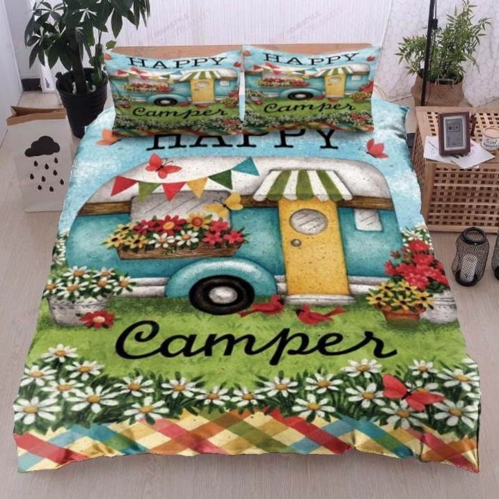 Camping Happy 3D Bedding Set