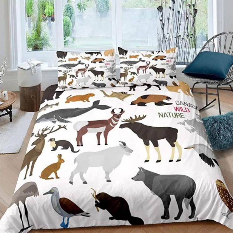 Canada Animals Wild Nature 3D Bedding Set