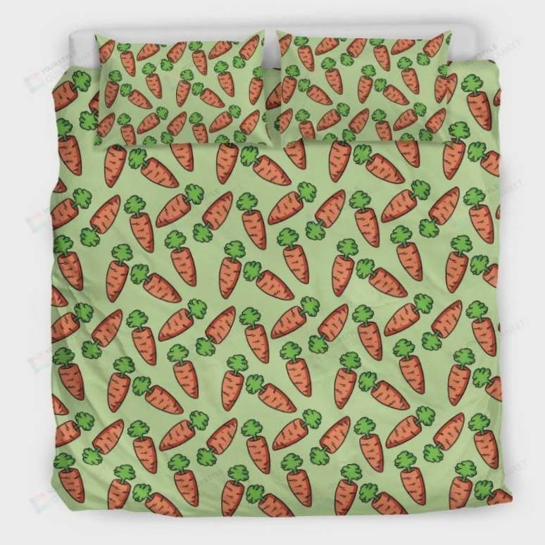 Carrot Print Pattern 3D Bedding Set