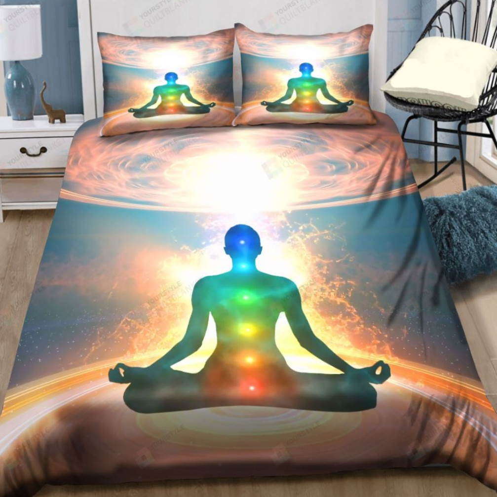 Chakras Lotus Pose 3D Bedding Set