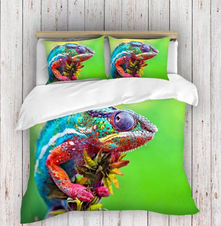 Chameleon 3D All Over Printed Bedding Set