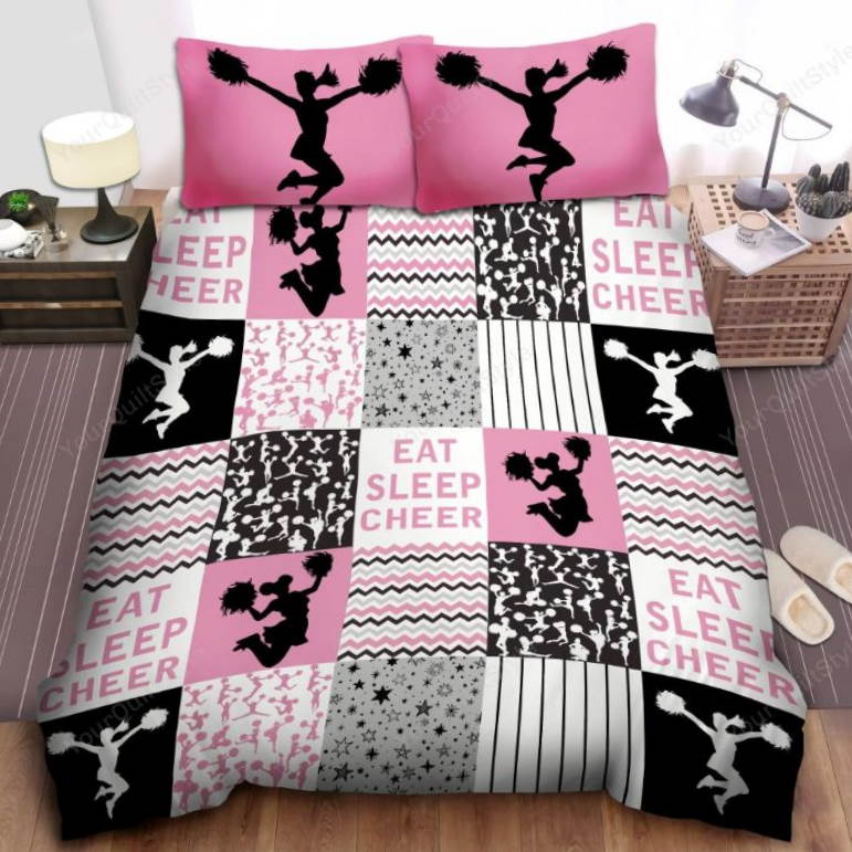 Cheerleader Eat Sleep Cheer 3D Bedding Set