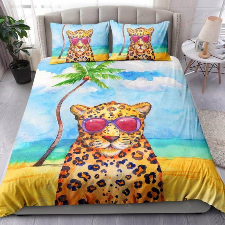 Cheetah On The Beach 3D Bedding Set