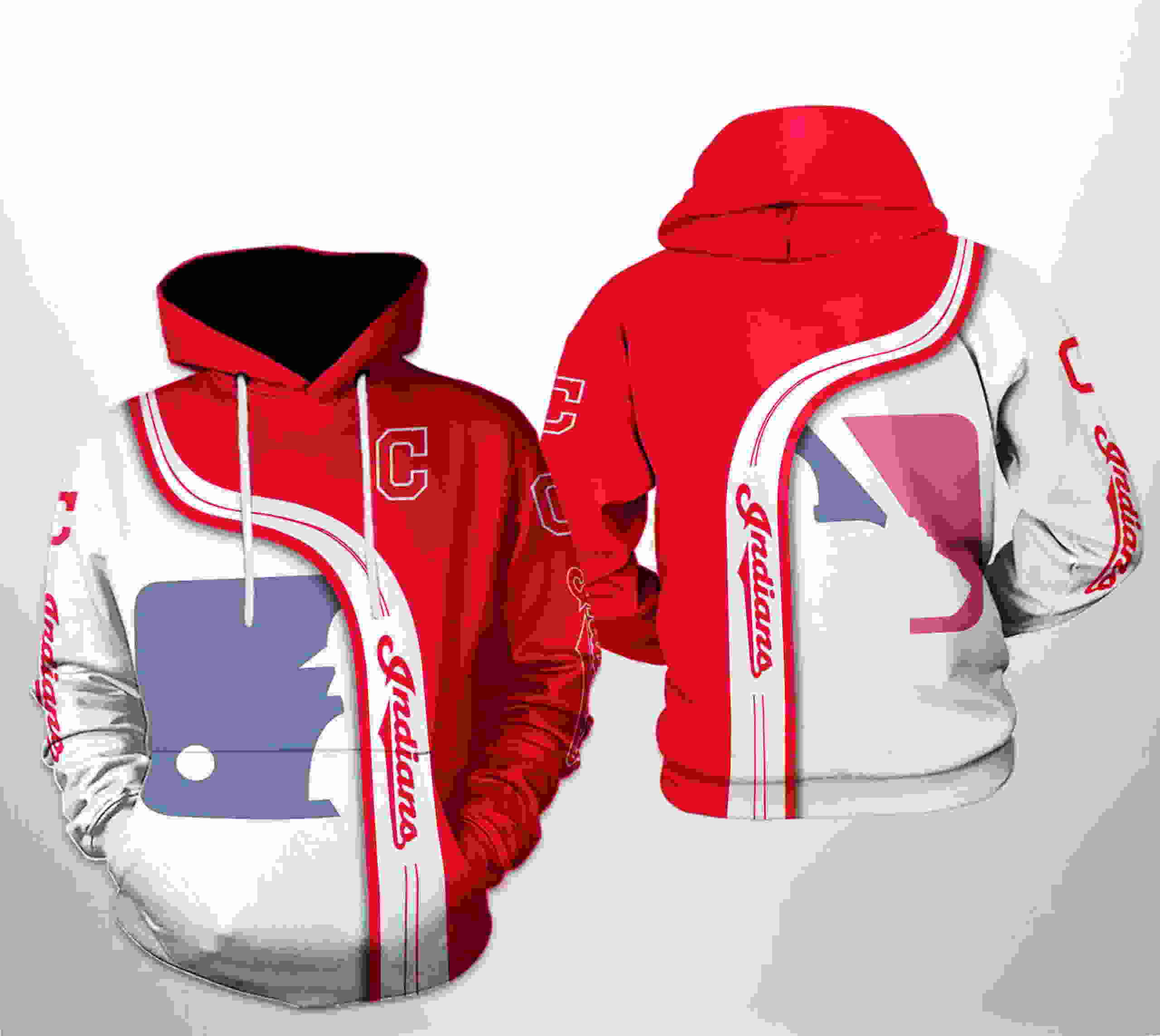 Cleveland Indians MLB Team 3D Hoodie