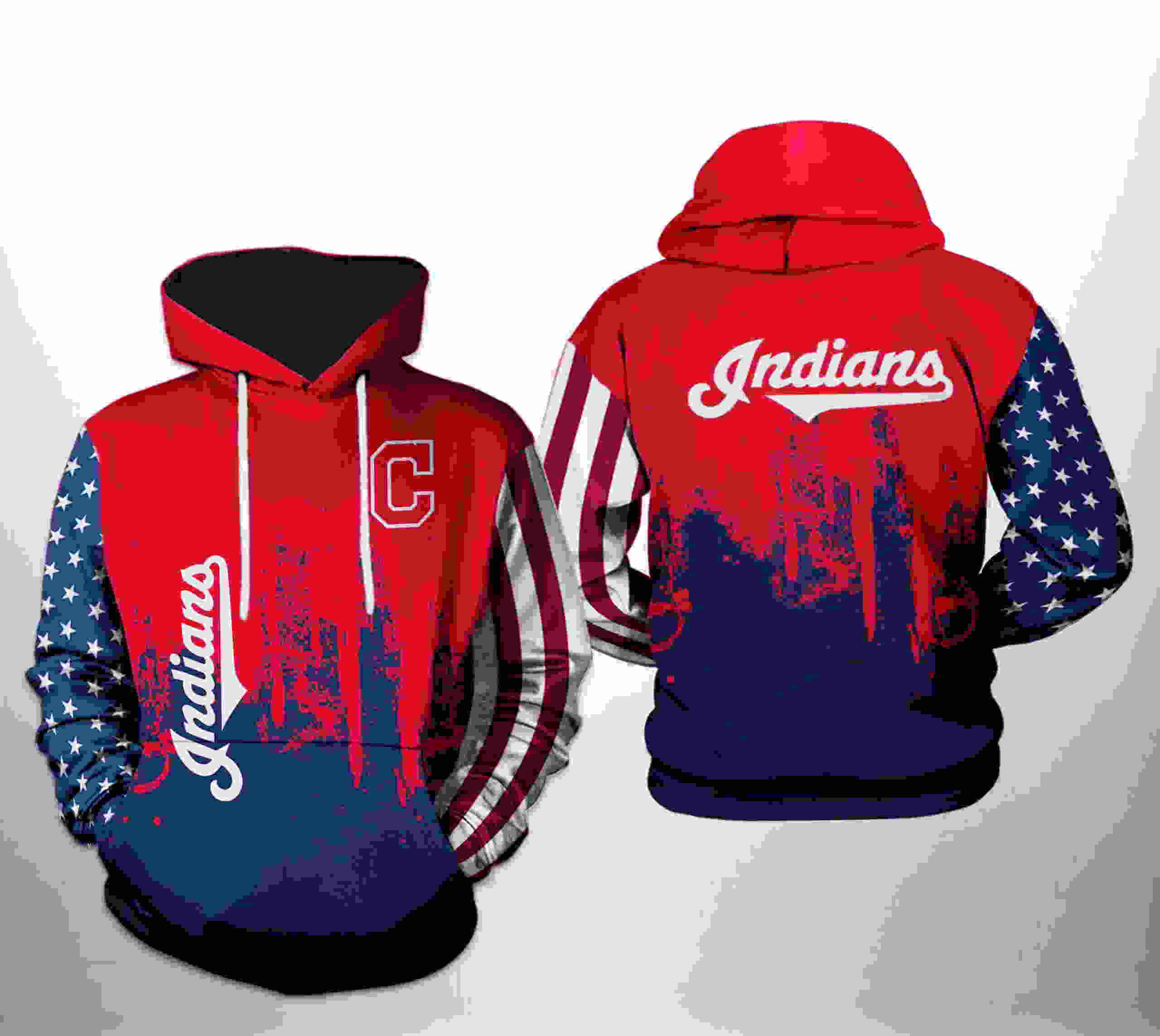 Cleveland Indians MLB Team US 3D Hoodie