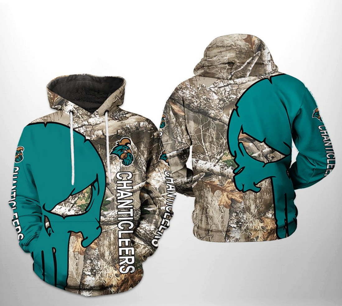 Coastal Carolina Chanticleers NCAA Camo Veteran Hunting 3D Hoodie