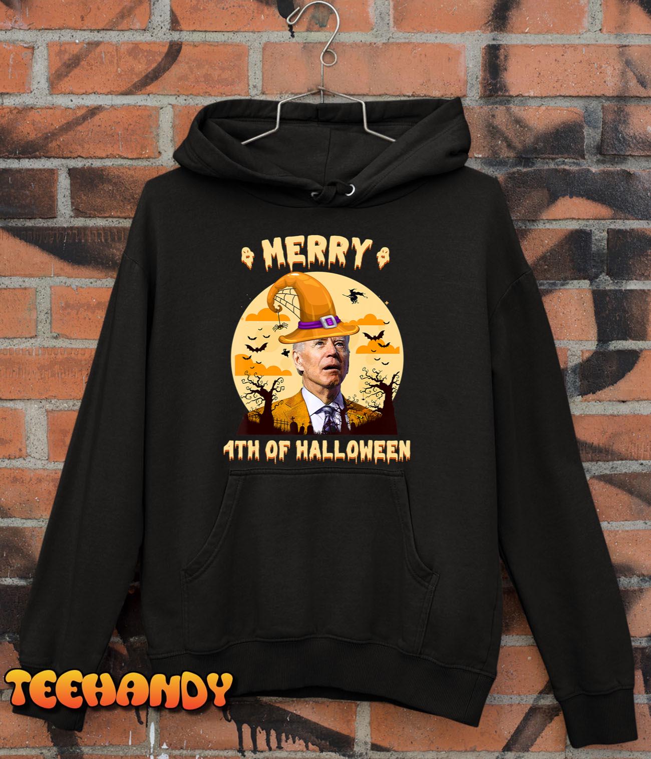 Confuse Halloween Merry 4th Of Halloween Joe Biden Costume T-Shirt