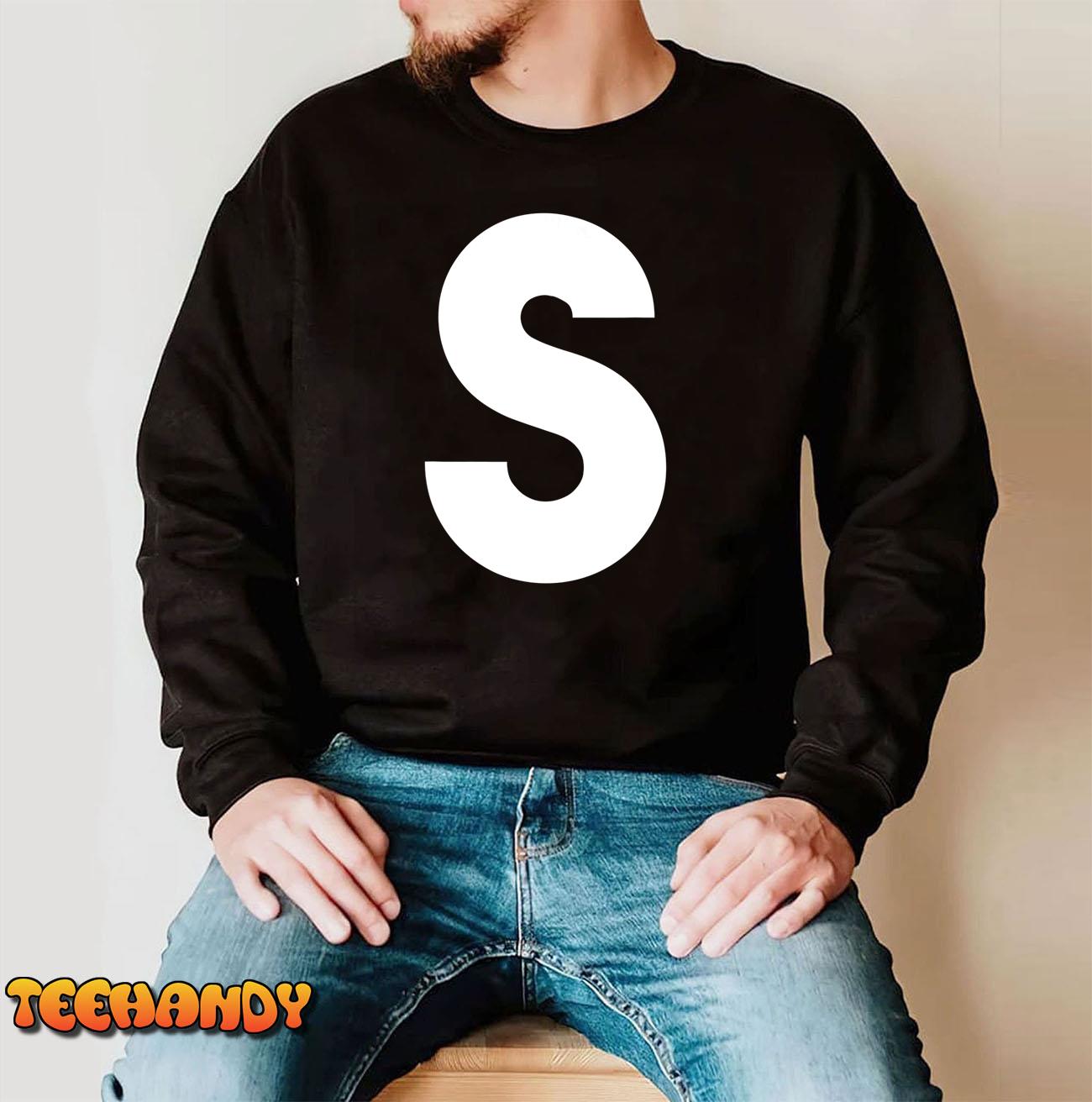 Cool Letter S Name Initial Halloween Carnival Group Costume T-Shirt