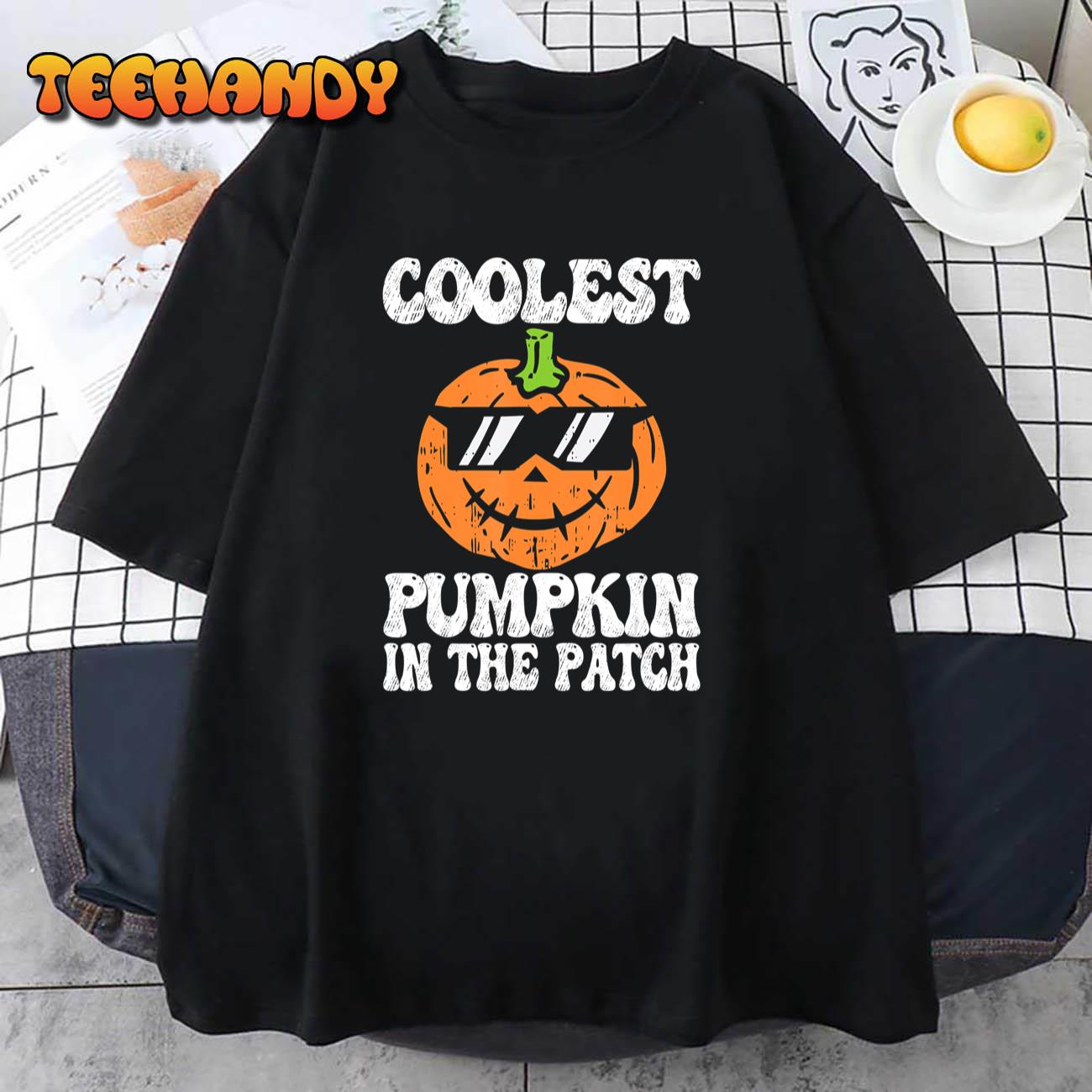 Coolest Pumpkin in the patch Funny Halloween Boys Girls Men T-Shirt