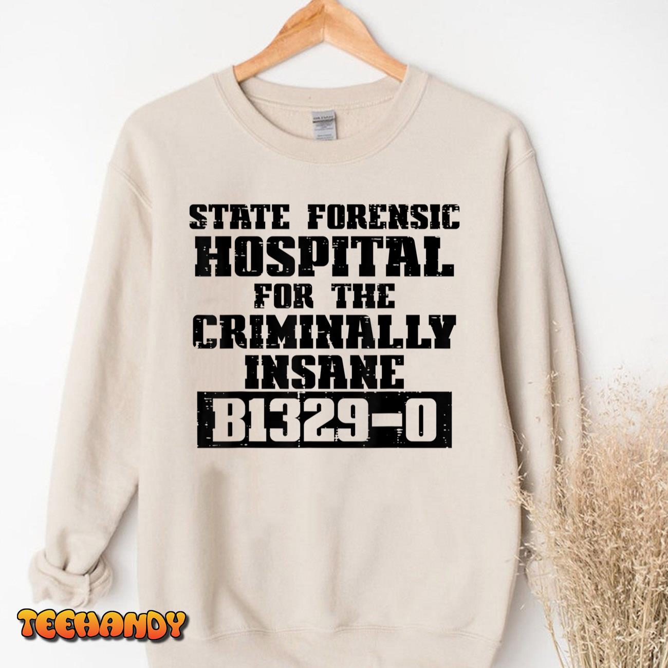 Criminally Insane Jail Inmate Prisoner Fun Halloween Costume T-Shirt