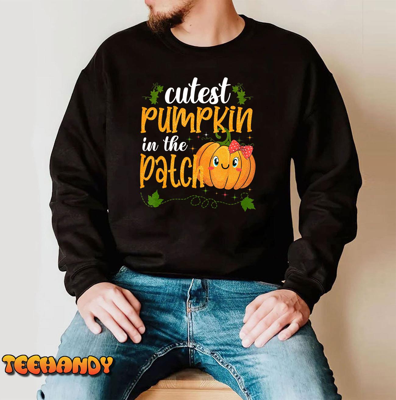 Cutest Pumpkin In The Patch Halloween Fall Girls Toddlers T-Shirt