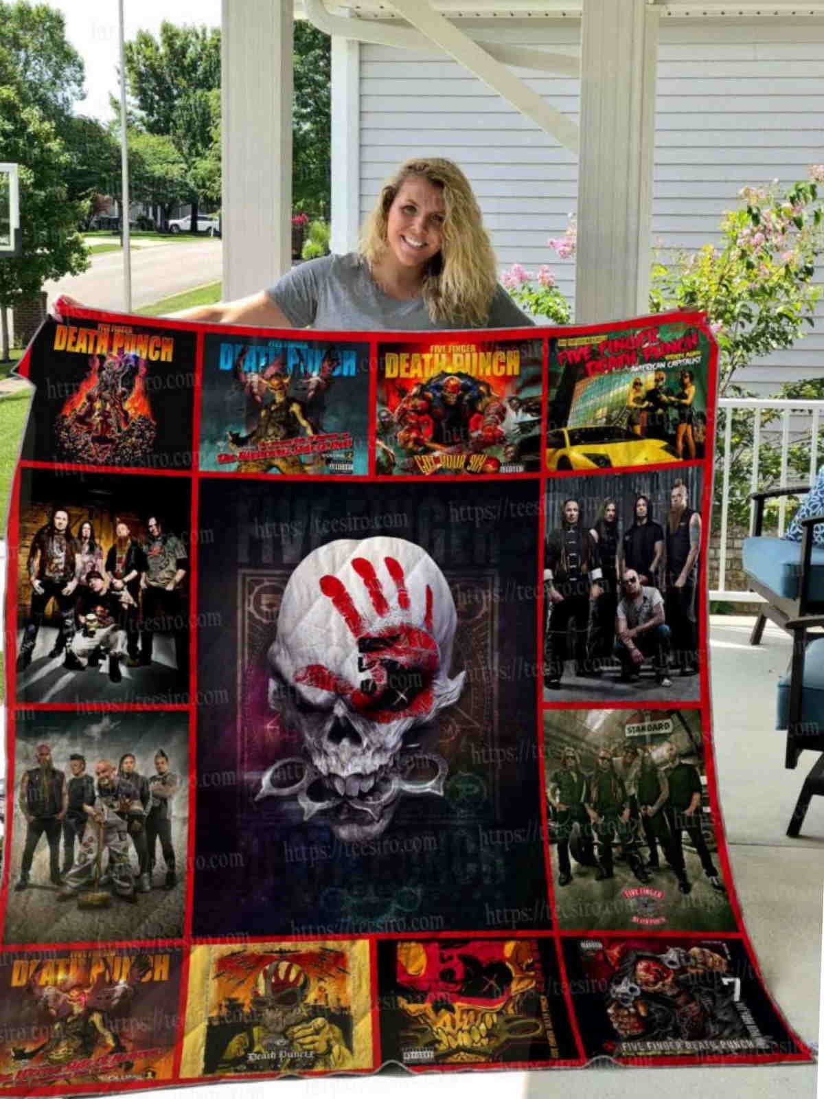 Five Finger Death Punch All Over Print 3D Quilt Blanket