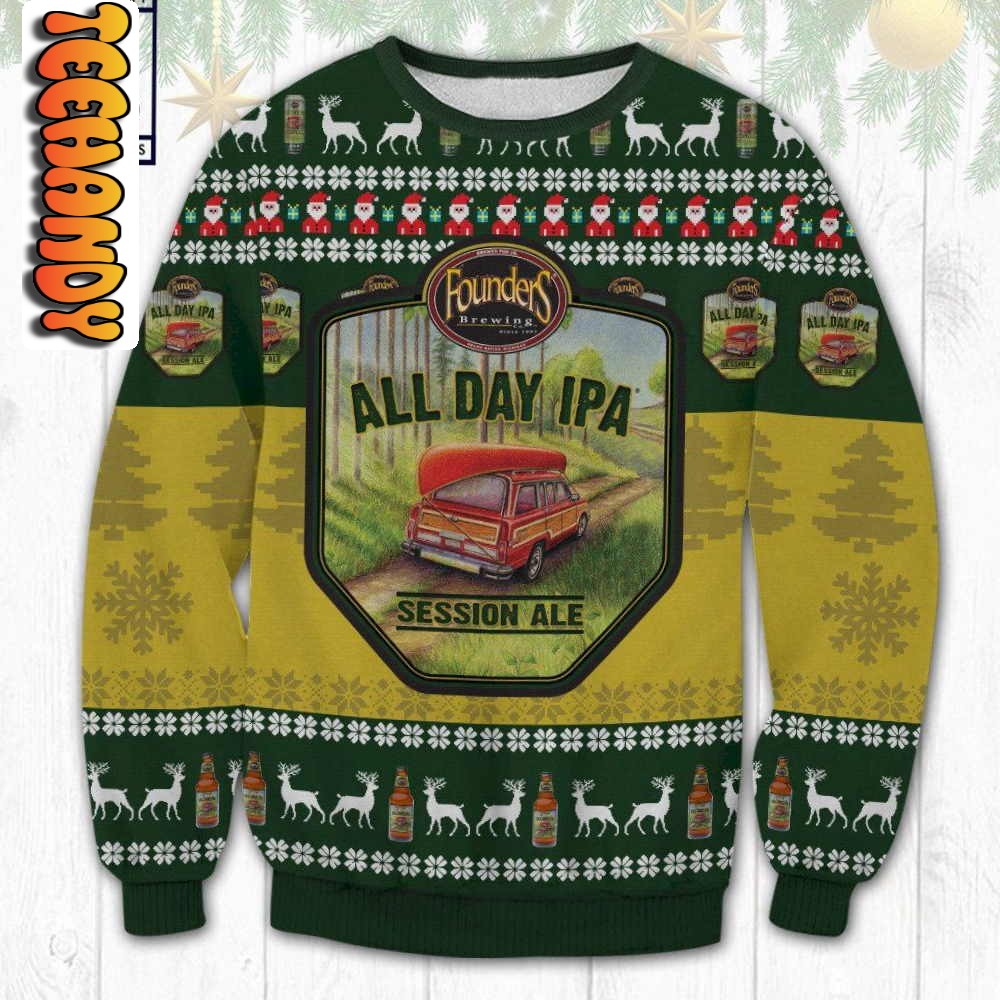 Founders All Day IPA Ugly Christmas Sweater