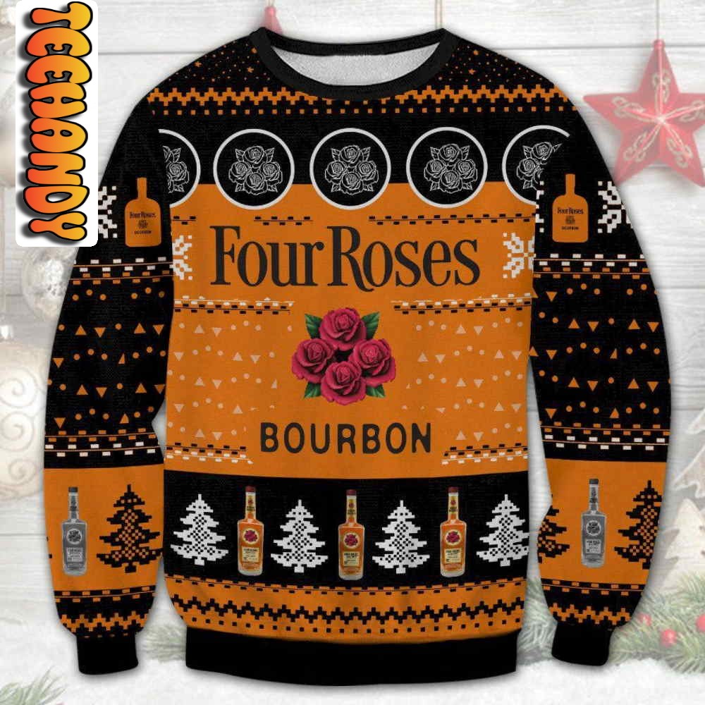 Four Roses Bourbon Ugly Christmas Sweater