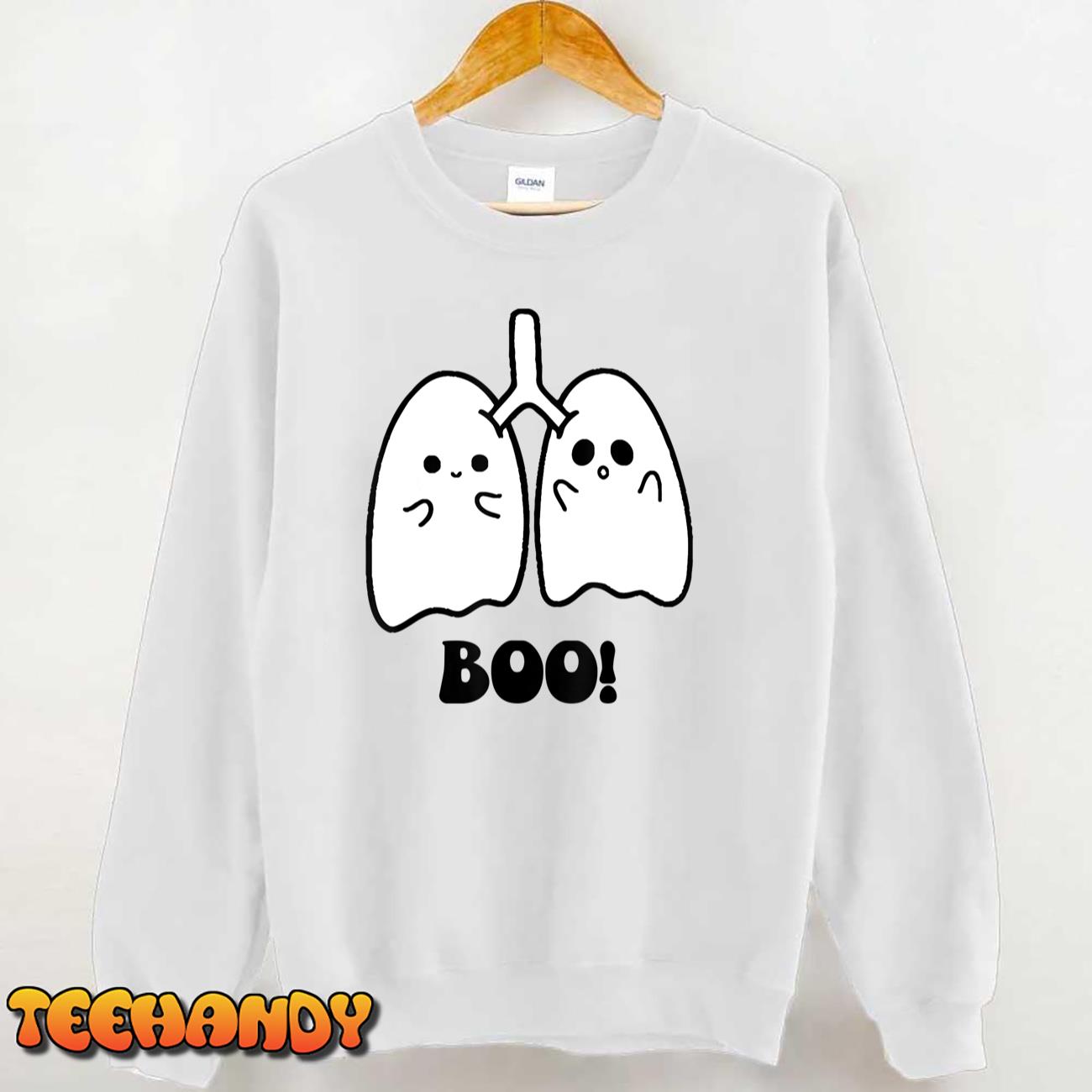 Funny Boo Lungs Ghost Halloween Respiratory Therapist RT T-Shirt