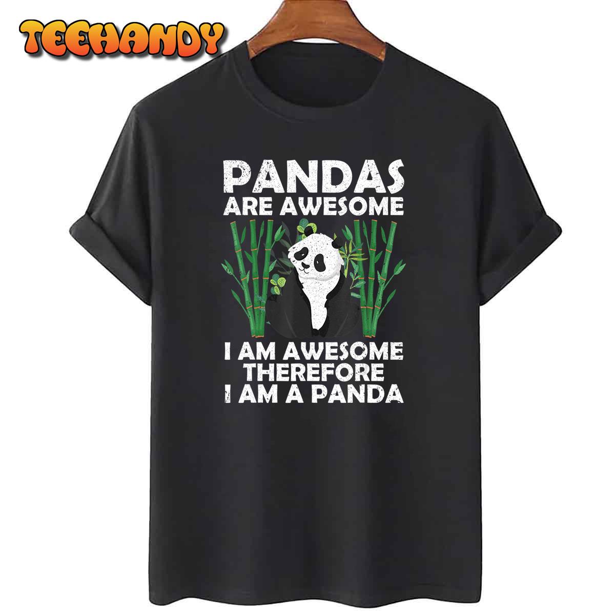 Funny Panda Design For Men Women Boys Girls Panda Bear Lover T-Shirt