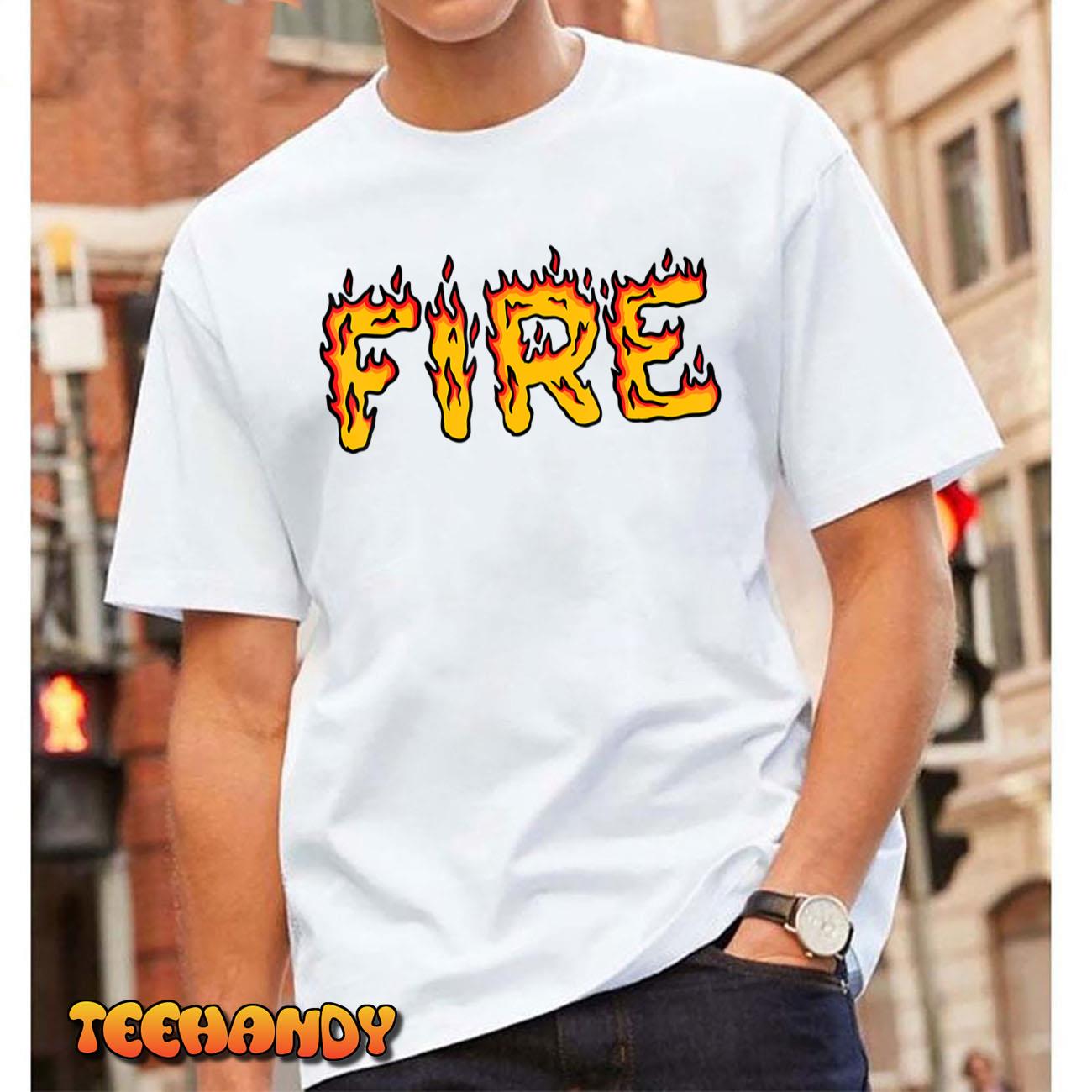 Funny Scary Fire Halloween Costume Day Kids T-Shirt