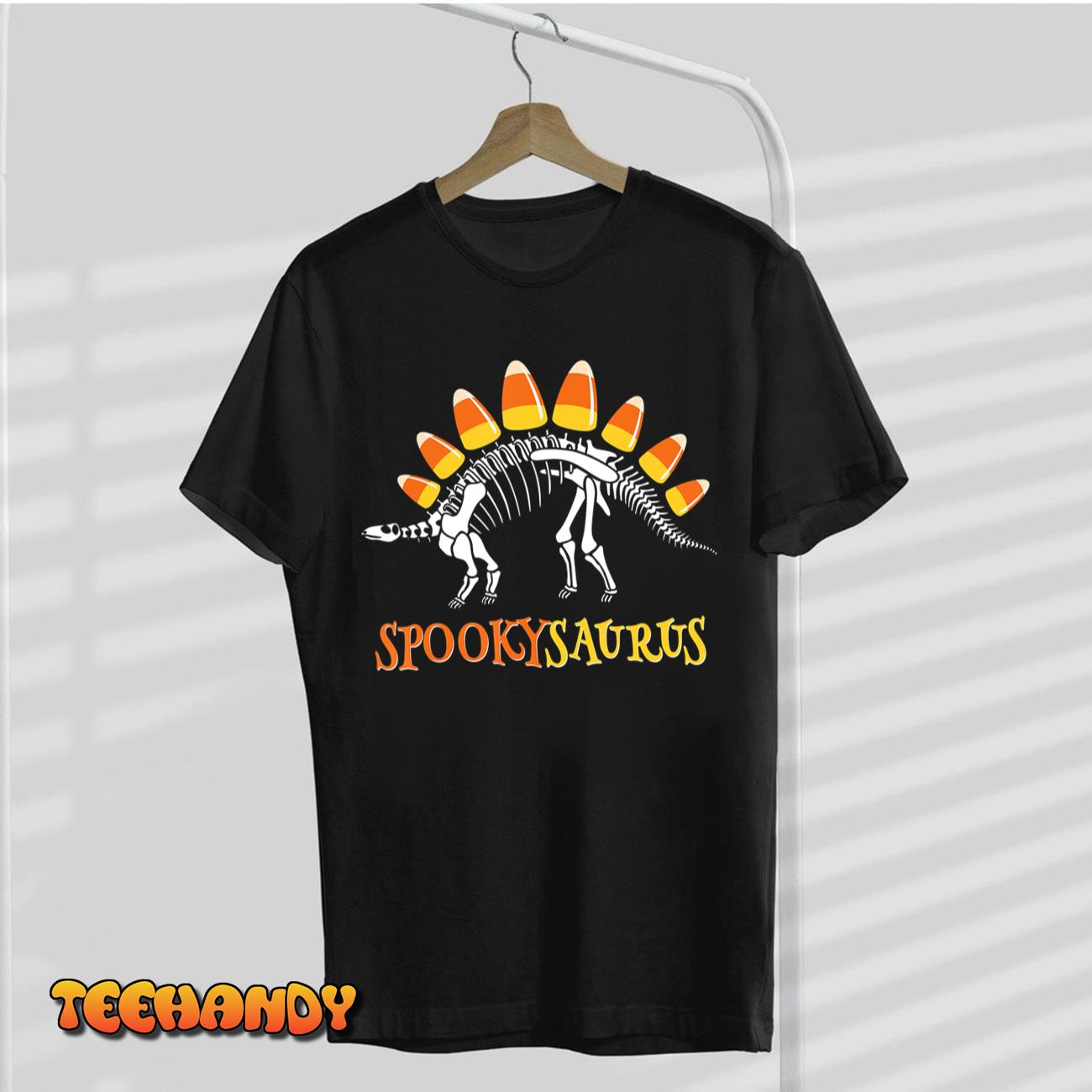 Funny Spookysaurus Candy Corn Dinosaur Halloween Toddler Unisex T-Shirt