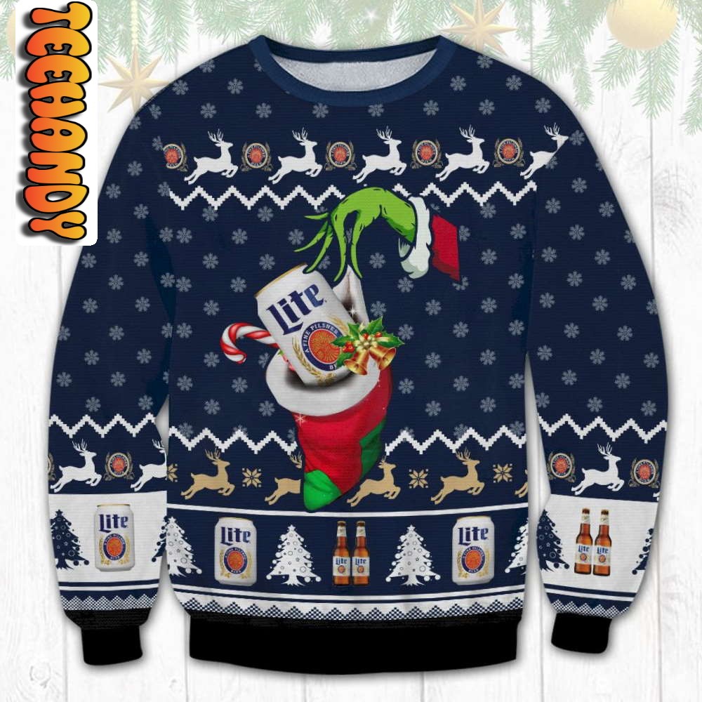 Grinch Steal Lite Beer Christmas Ugly Sweater
