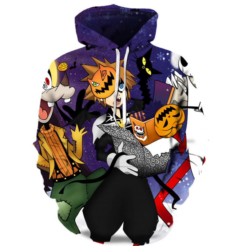 Halloween Art 3D Hoodie Zipper Hoodie