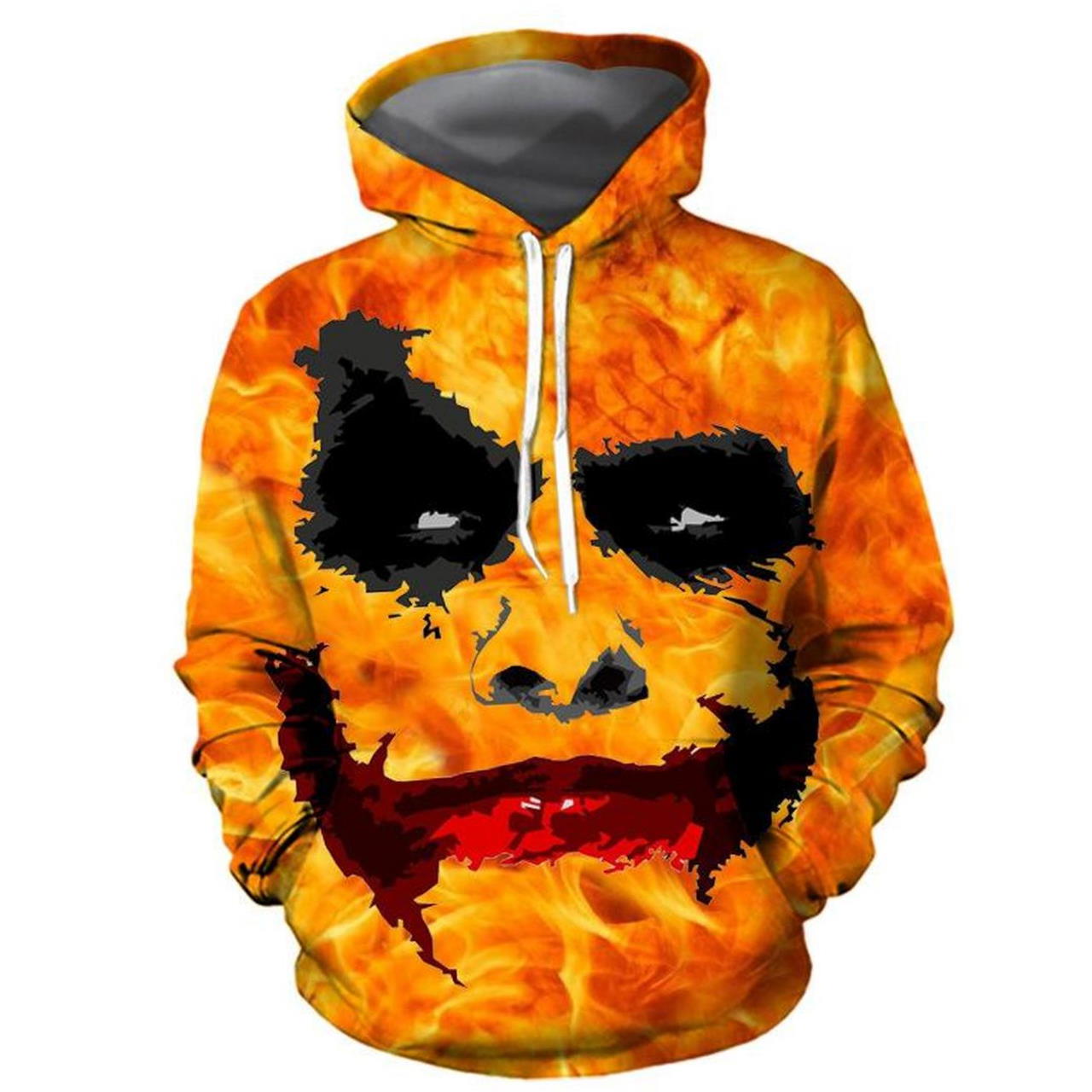 Halloween Clown Face 3D Hoodie Zipper Hoodie