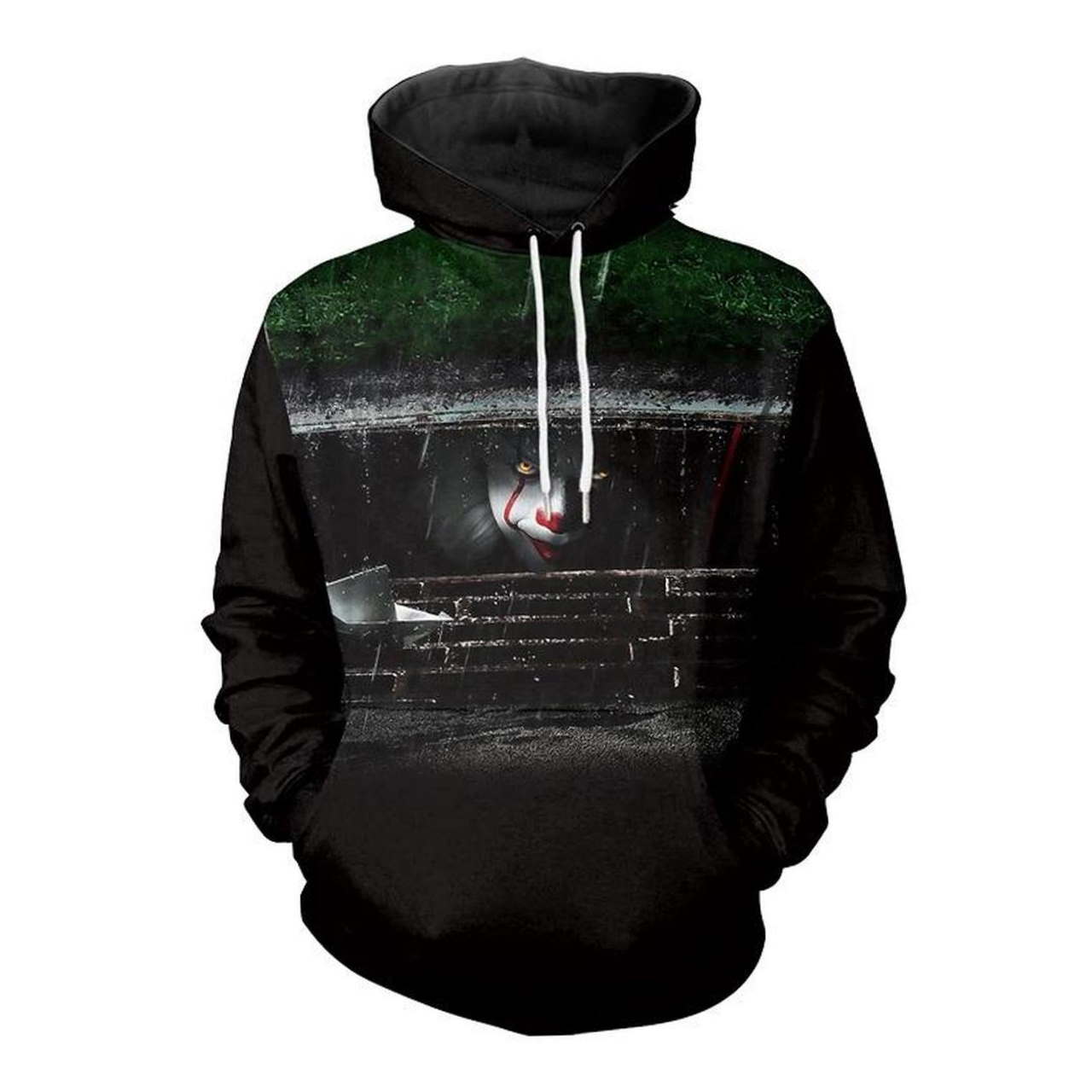 Halloween Pennywise Clown Print 3D Hoodie Zipper Hoodie