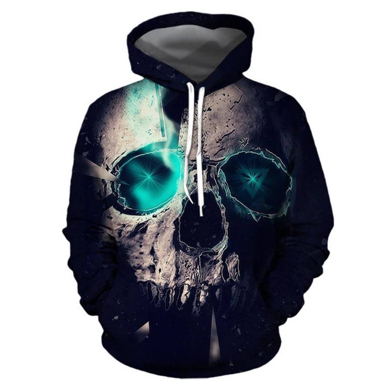 Halloween Skull 3D Hoodie Zipper Hoodie