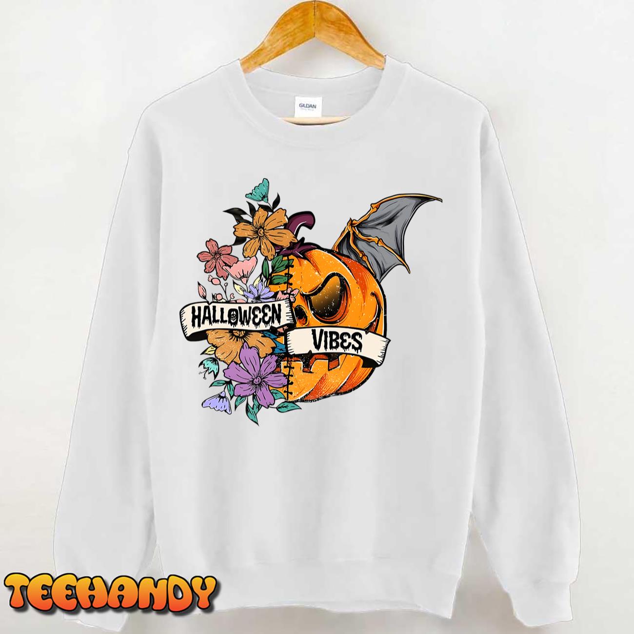 Halloween Vibes – Scary Pumpkin Design for Women T-Shirt