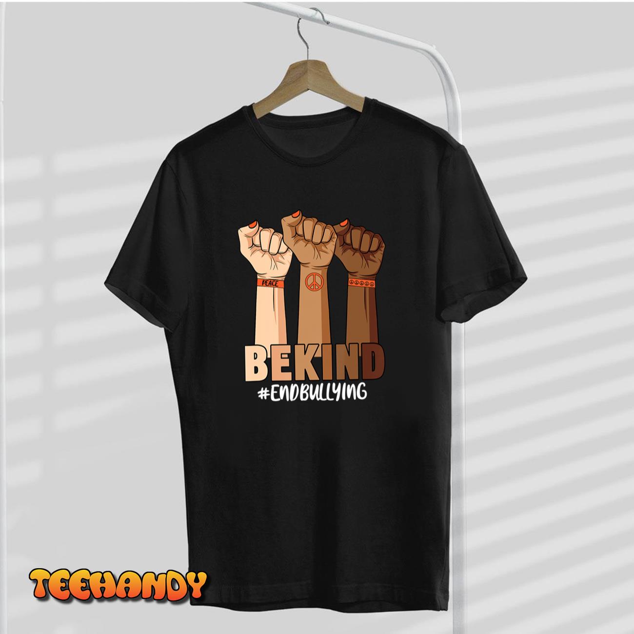 Hands Be Kind Anti Bullying Unity Day 2022 Women Orange T-Shirt