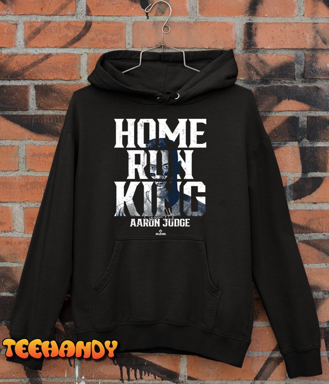 Home Run King Portrait Aaron Judge New York MLBPA Pullover Hoodie