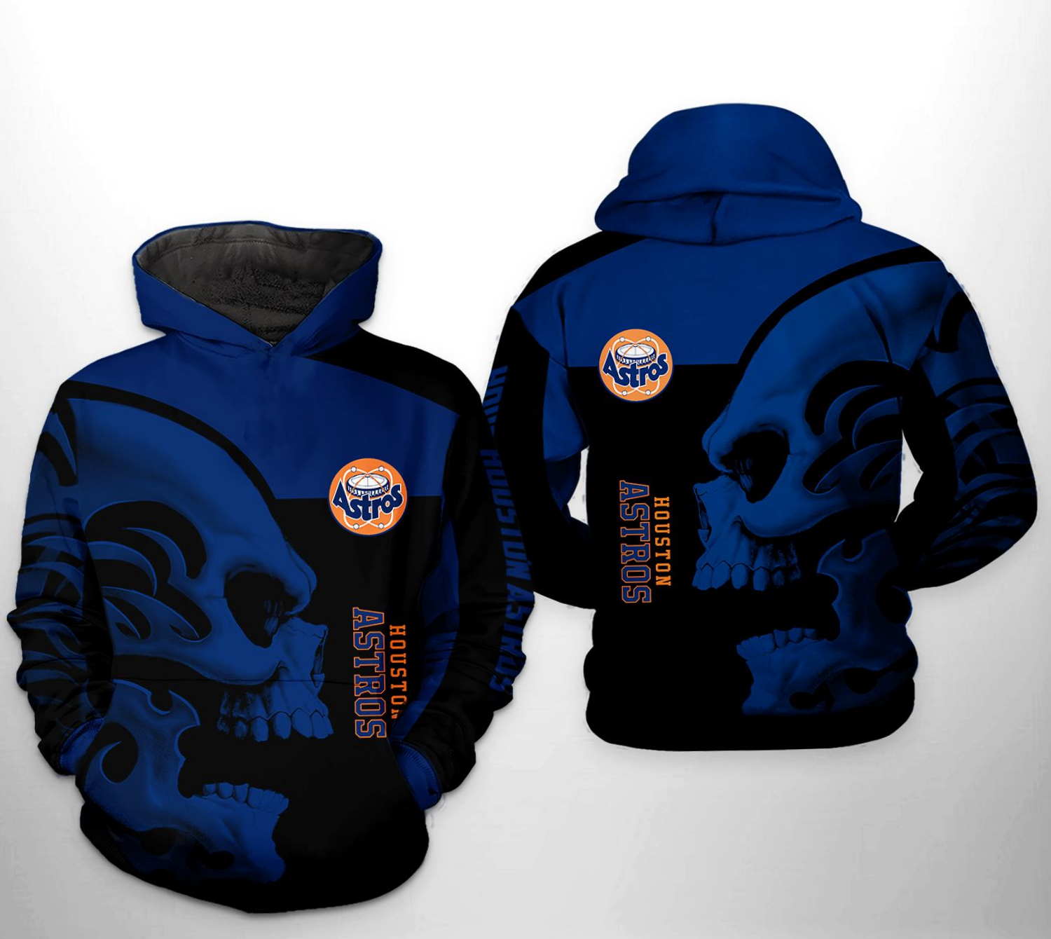 MLB Houston Astros New Skull All Over Print 3D Hoodie Zipper - T-shirts Low  Price