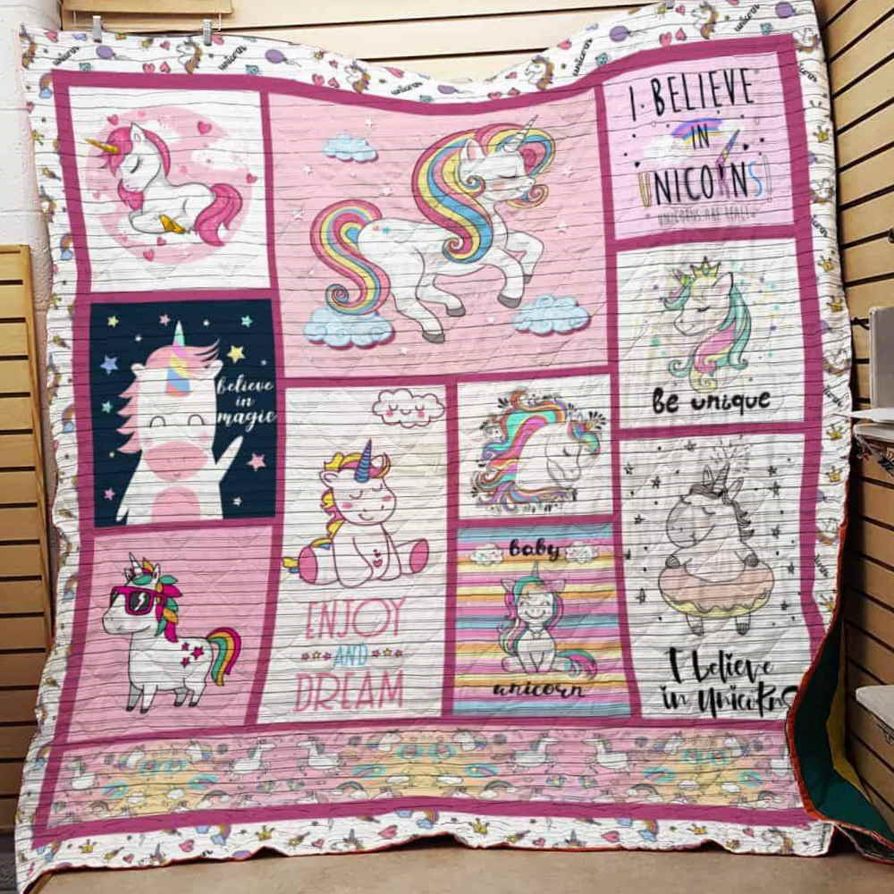 I Belive In Unicorns 3D Quilt Blanket