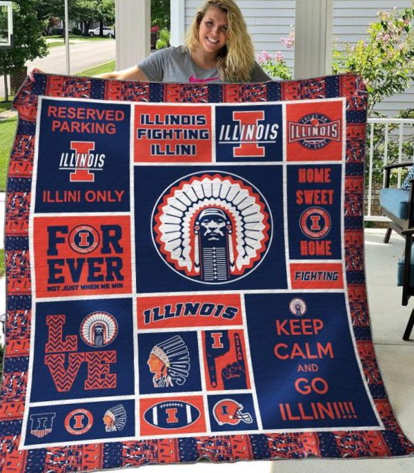 Illinois Fighting Illini 3D Quilt Blanket