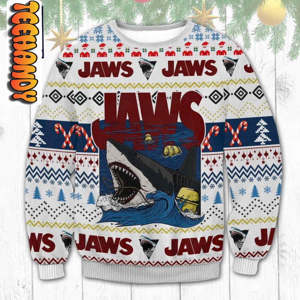 Jaws Halloween Ugly Sweater