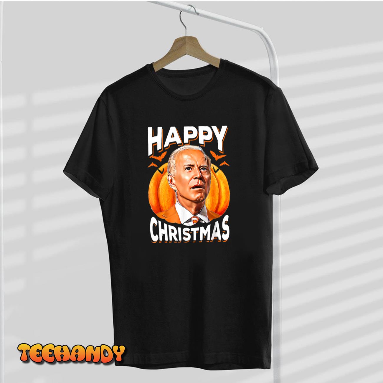 Joe Biden Confused Happy Christmas Funny Halloween T-Shirt