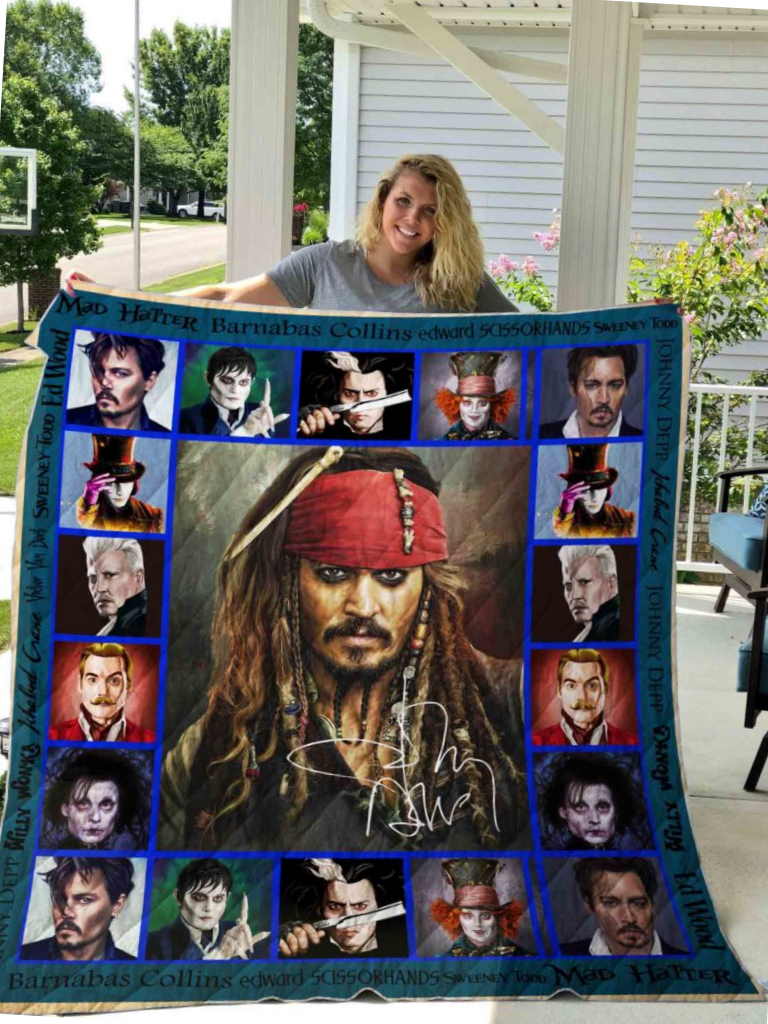 Johnny Depp All Over Print Quilt Blanket