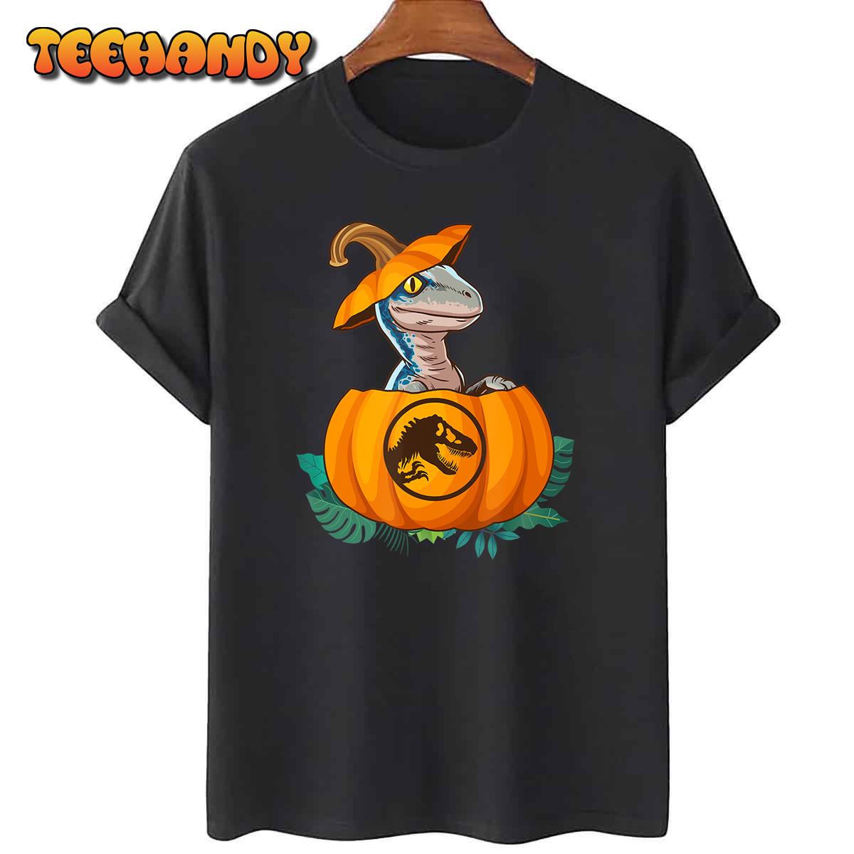 Jurassic World Halloween Dinosaur Pumpkin Logo T-Shirt